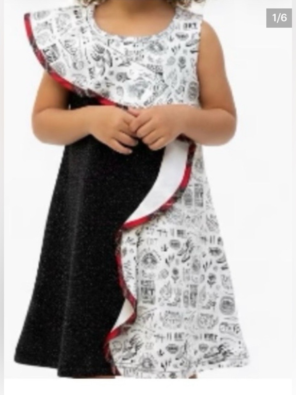 DISNEY CRUELLA ( live action movie) Kid’s fashion/art ruffled dress. Sz 4